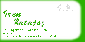 iren matajsz business card